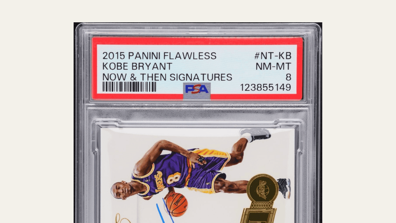 Kobe Bryant, 2015 Flawless Now & Then (signed), #8/25, PSA 8