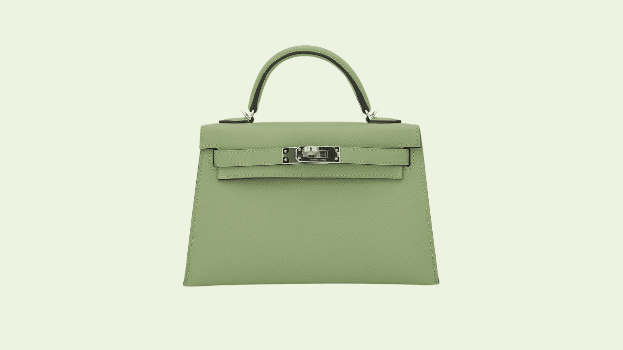 Hermès, Kelly, Mini 20cm, Epsom, Vert Criquet