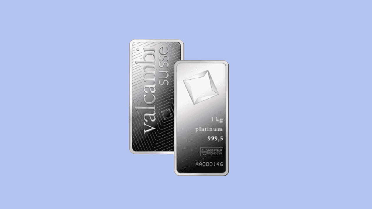 Platinum bar, 1 kg, 999.5
