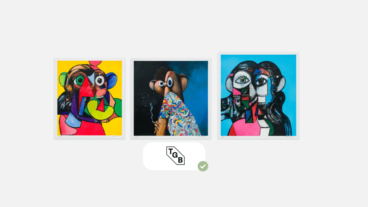 George Condo Portrait and Head / Lost in Time / Prismatic Head Composition, 2024