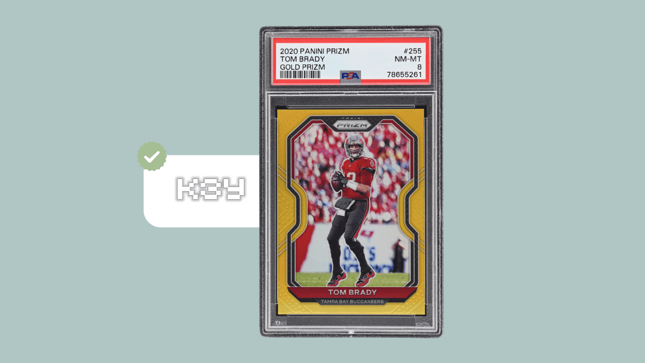 Tom Brady 2020 Prizm Gold Base /10 PSA 8