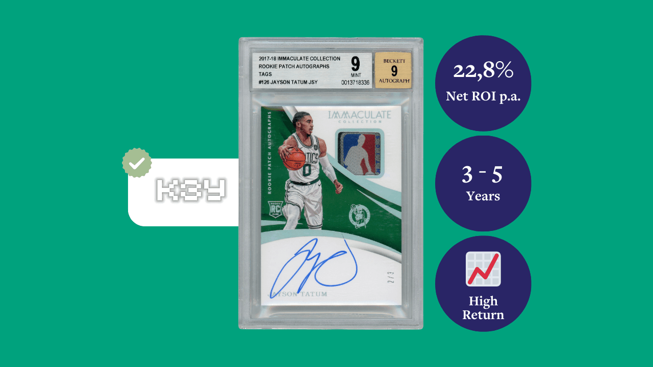 Jayson Tatum 2017 Immaculate Rookie Patch Auto LogoTag 2/3 mit 5-Color BGS 9