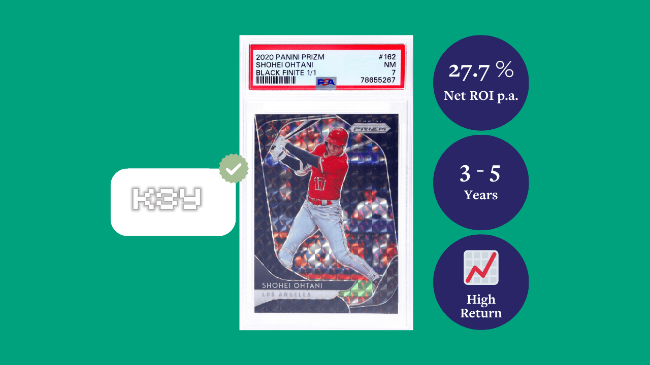 Shohei Ohtani 2020 Prizm Black Finite 1of1 PSA7