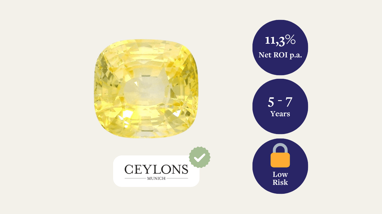 Jaune saphir, 8,79 ct