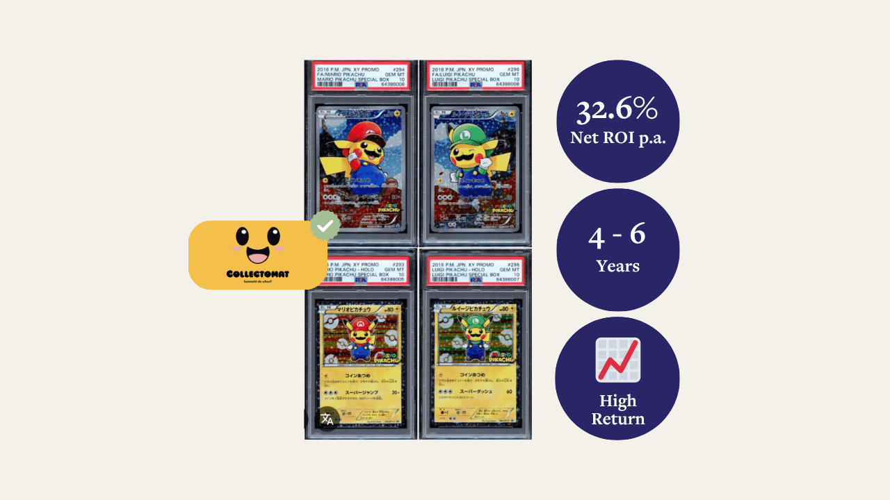 Mario & Luigi Pikachu (8 cards all PSA 10)
