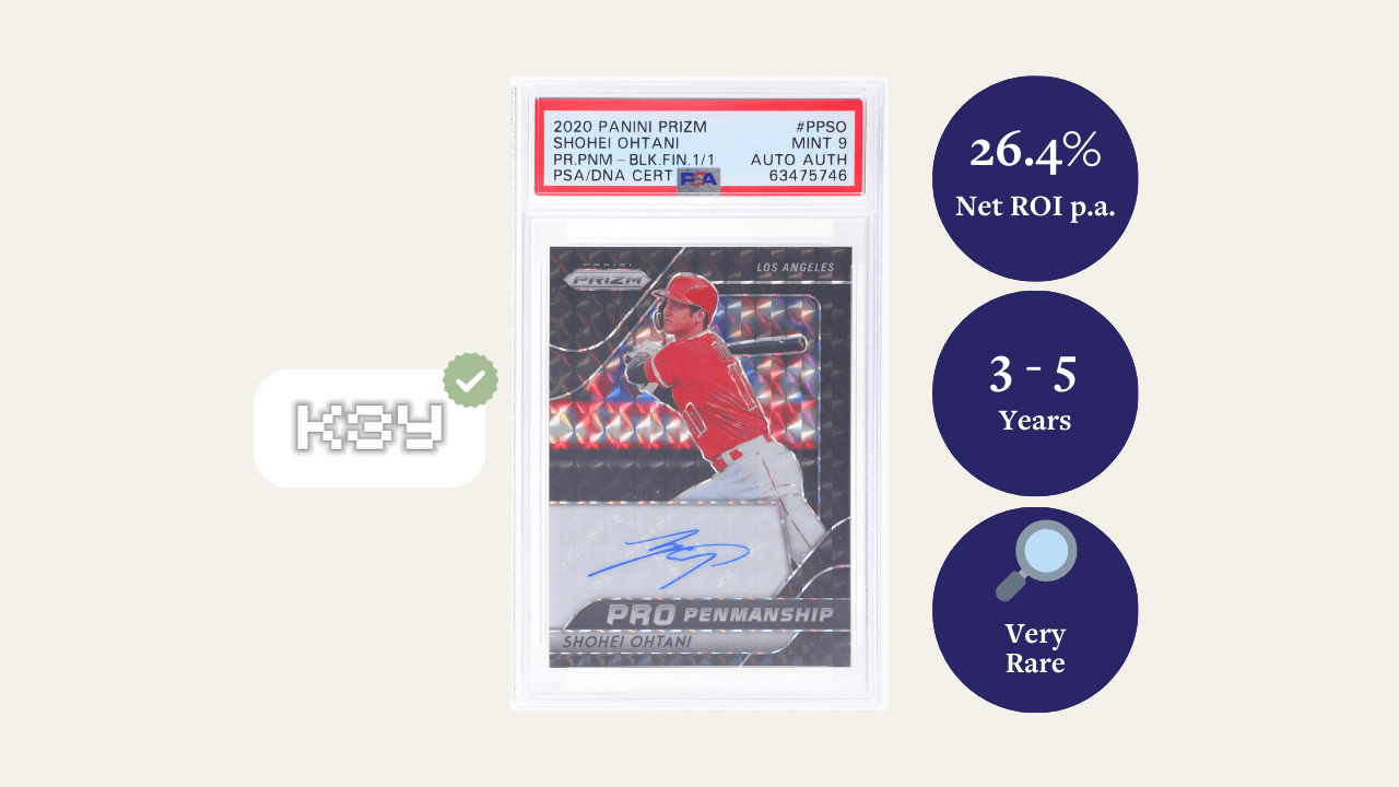 Shohei Ohtani 2020 Prizm Black Finite Auto 1of1 PSA 9