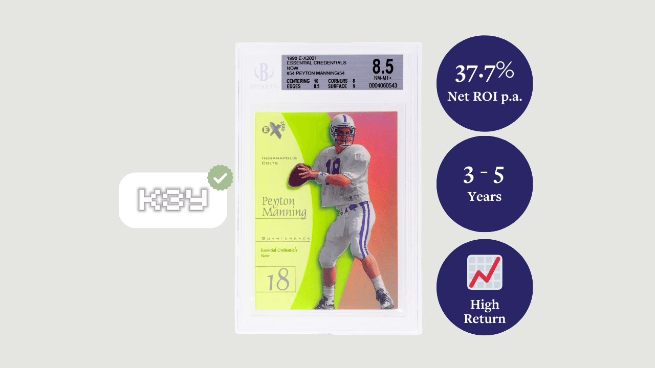 Peyton Manning 1998 E-X2001 Essential Credentials Now Rookie 54of54 (meilleur design de Peyton) BGS 8.5