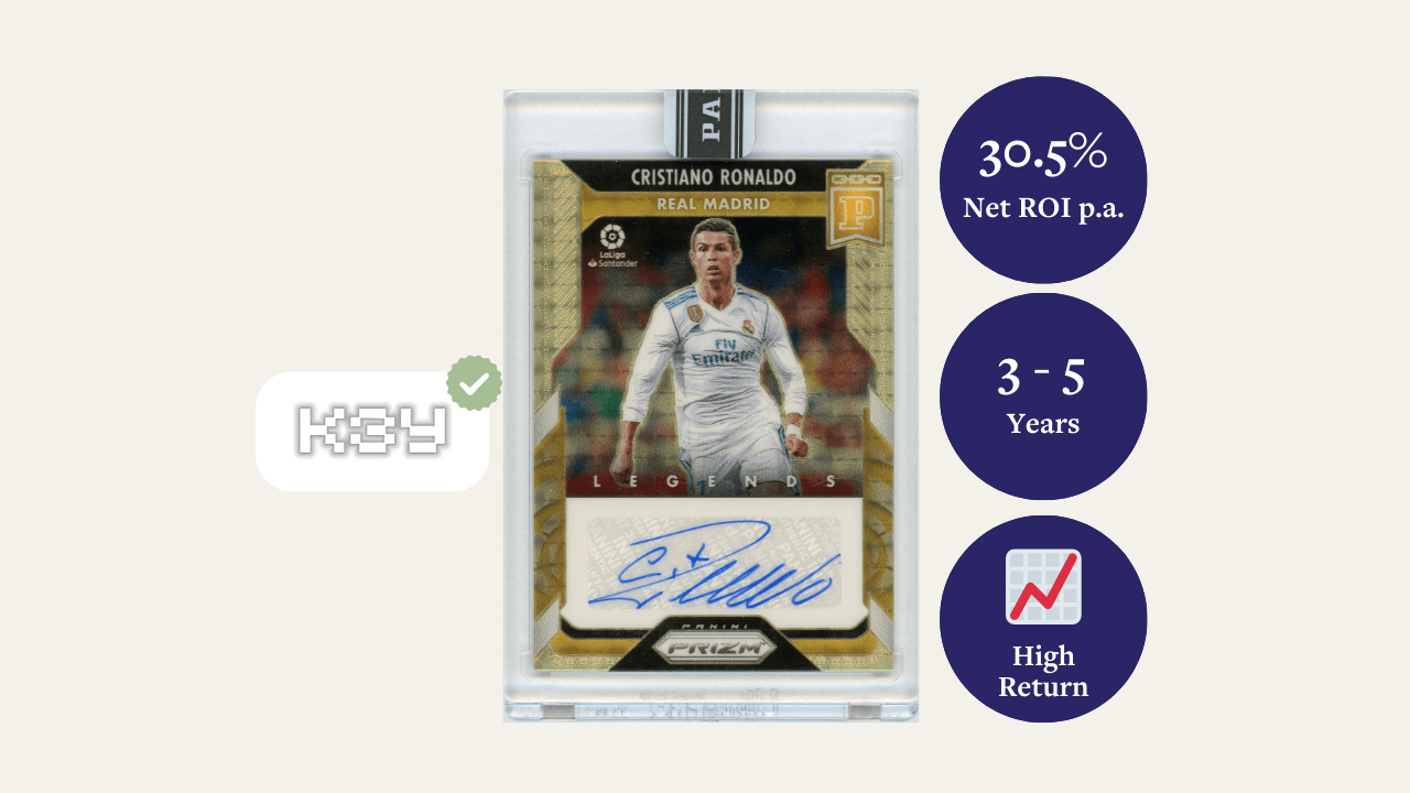 Cristiano Ronaldo 2021 Prizm BC La Liga Gold Power Auto 1of1