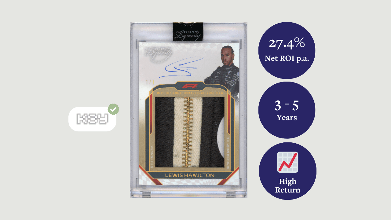 Lewis Hamilton 2024 Topps Dynasty F1 Auto Patch 1of1 Zipper