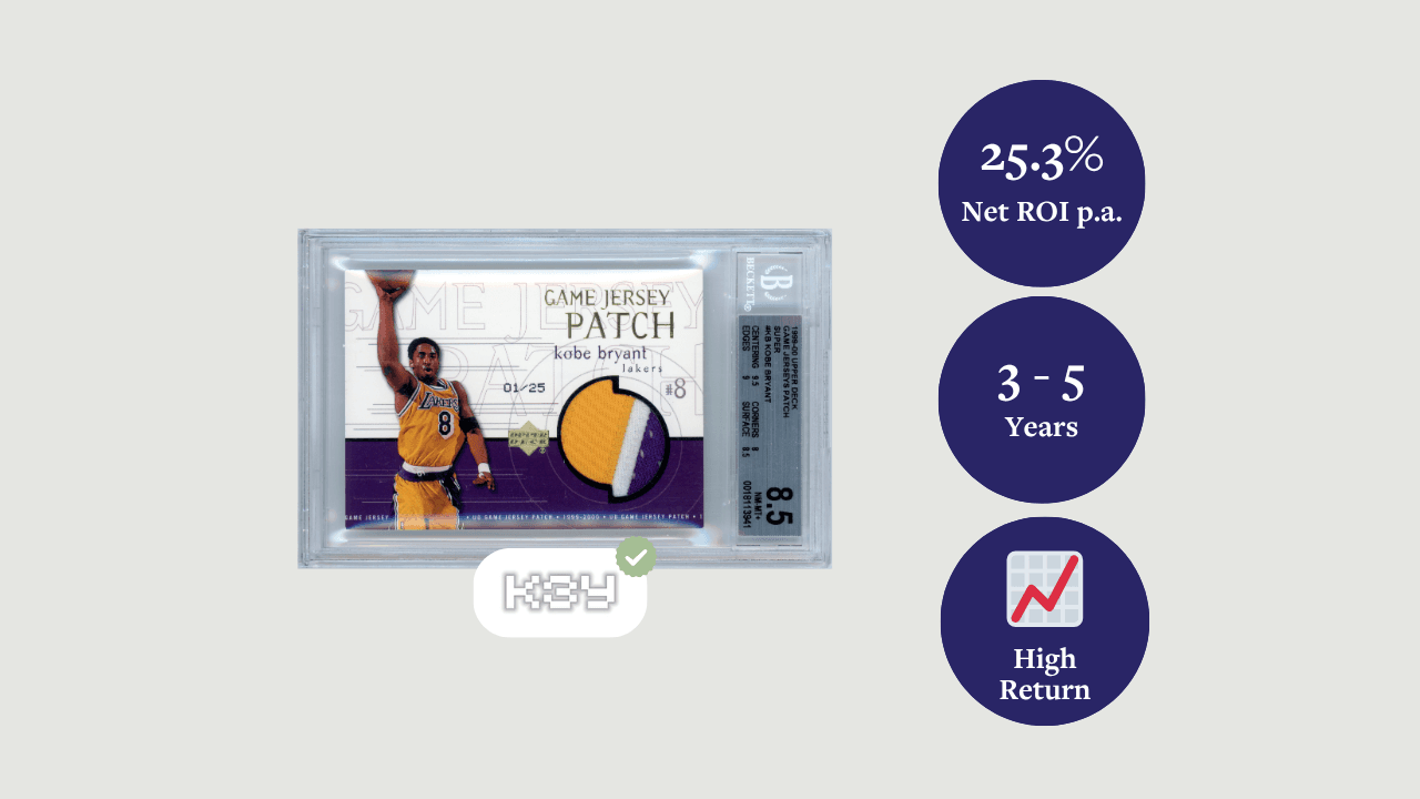 Kobe Bryant 1999-00 UD Game Jersey Super Patch 1of25 UD1 BGS 8.5