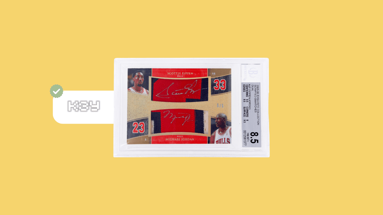 Jordan/Pippen 2005 Exquisite Collection Dual Scripted Auto Patch 5/5 BGS 8,5