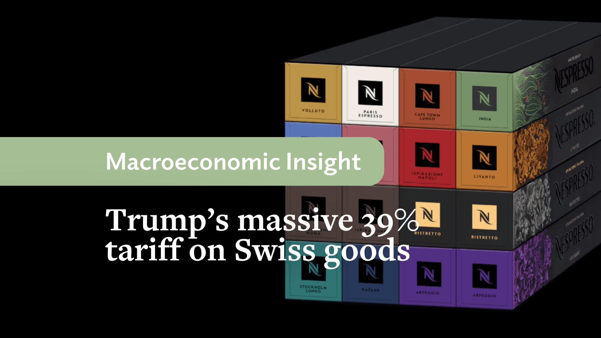 Trumps massiver Zoll von 39 % auf Schweizer Waren